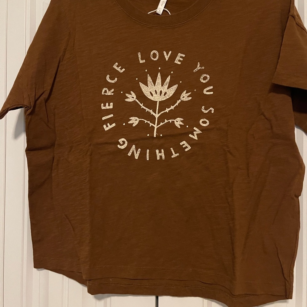 Rylee + Cru boxy tee -Fierce Crew Neck Tee size L - Picture 1 of 4
